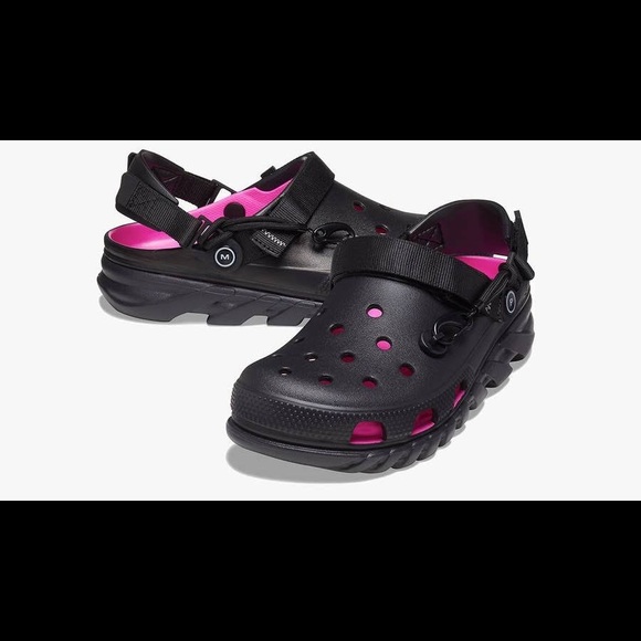 post malone crocs black and pink